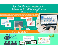 MS Advanced Excel Institute in Delhi, Harsh Vihar, Free VBA & SQL Certification,
