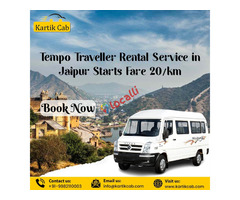 Tempo Traveller Rental Service in Jaipur Starts Fare 20/km